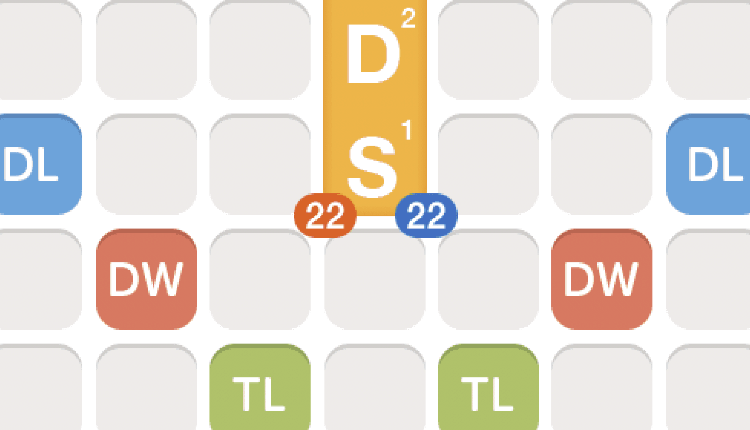 Original Words With Friends 2 board, pre-Tile Styles